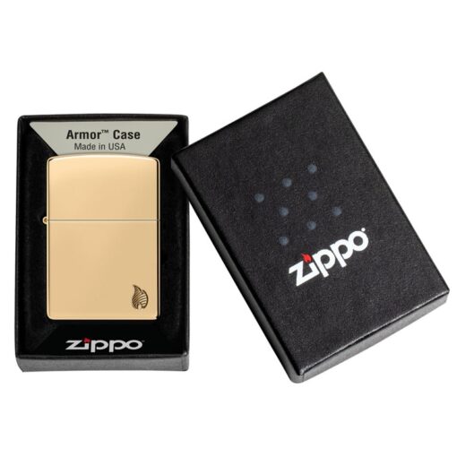 Zippo Armor Deep Carved Flame High Polish Brass - 46397 - Hình ảnh 6