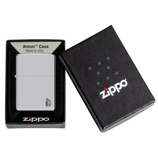Zippo Armor Deep Carved Flame High Polish Chrome - 46396 - Hình ảnh 6