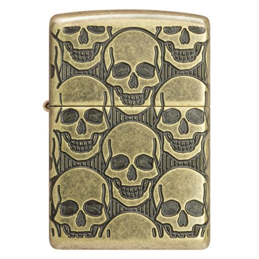Zippo Armor Cackling Cranium Multicut Antique Brass - 46302 - Hình ảnh 2