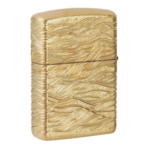 Zippo Armor Luxury Waves MultiCut Tumbled Brass - 46273 - Hình ảnh 3