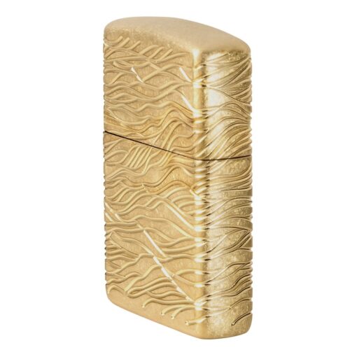 Zippo Armor Luxury Waves MultiCut Tumbled Brass - 46273 - Hình ảnh 4