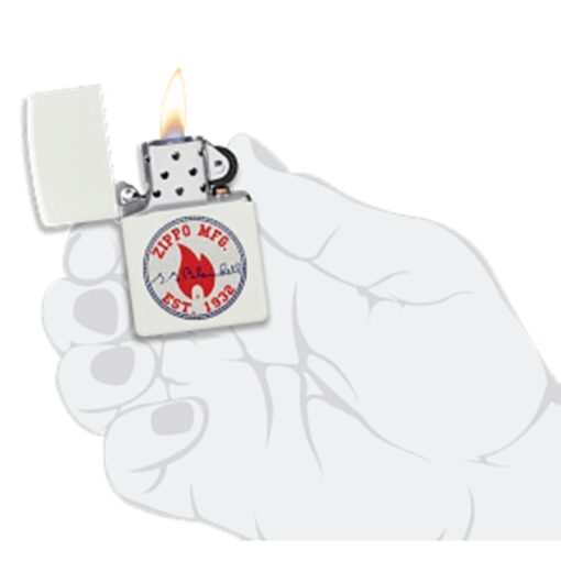 Zippo Classic White Matte Color Image - 48148 - Hình ảnh 5