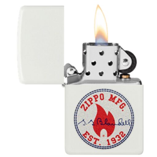 Zippo Classic White Matte Color Image - 48148 - Hình ảnh 4