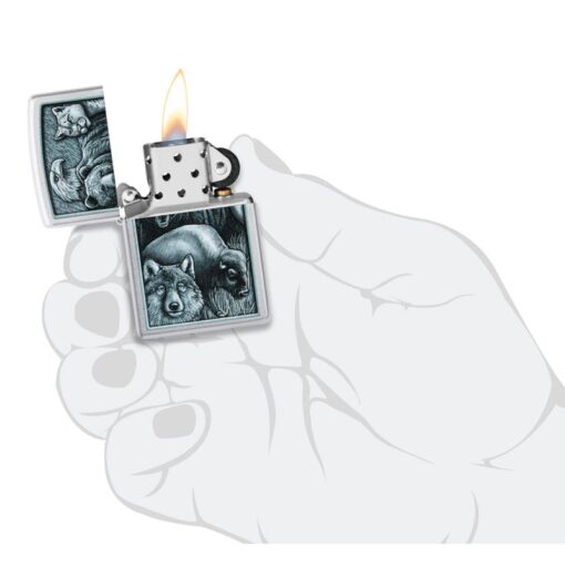 Zippo Animal Kingdom Satin Chrome - 46237 - Hình ảnh 5