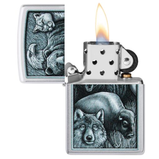 Zippo Animal Kingdom Satin Chrome - 46237 - Hình ảnh 4