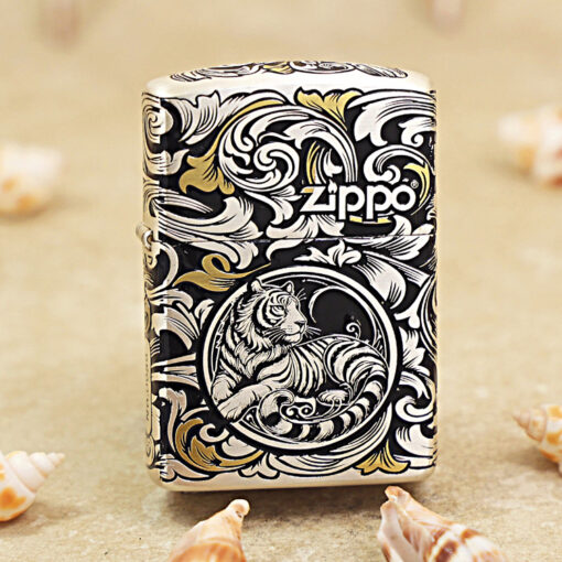 Zippo 12 con giáp cao cấp năm Dần – Hổ 12.3CC