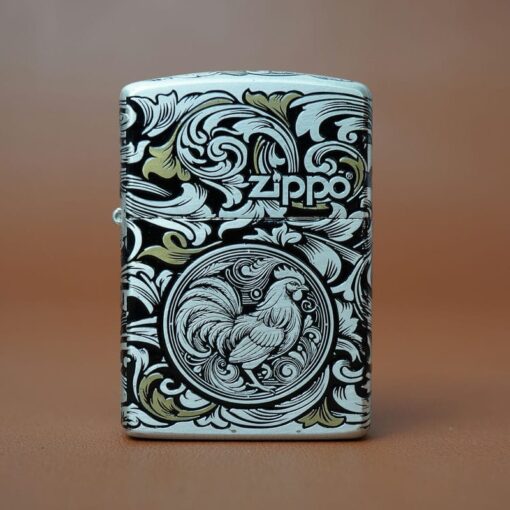 Zippo 12 con giáp cao cấp năm Dậu – Gà 12.10CC - Hình ảnh 3