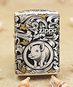 Zippo 12 con giáp cao cấp năm Hợi – Lợn 12.12CC