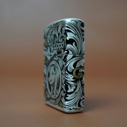 Zippo 12 con giáp cao cấp năm Hợi – Lợn 12.12CC - Hình ảnh 4