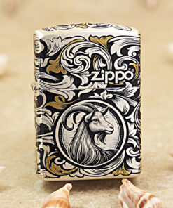 Zippo 12 con giáp cao cấp năm Mùi – Dê 12.8CC