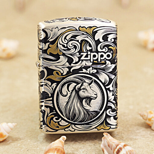 Zippo 12 con giáp cao cấp năm Mùi – Dê 12.8CC
