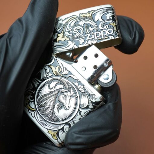 Zippo 12 con giáp cao cấp năm Mùi – Dê 12.8CC - Hình ảnh 2