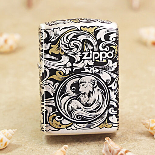 Zippo 12 con giáp cao cấp năm Thân – Khỉ 12.9CC