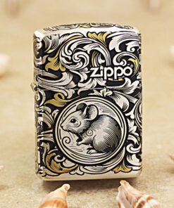 Zippo 12 con giáp cao cấp năm Tí – Chuột 12.1CC
