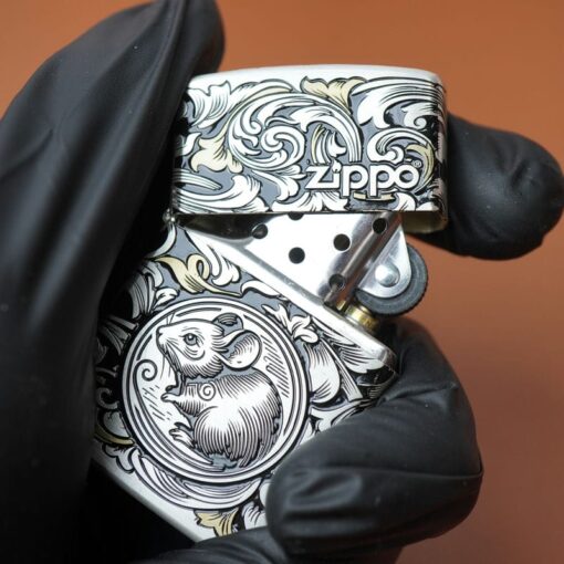 Zippo 12 con giáp cao cấp năm Tí – Chuột 12.1CC - Hình ảnh 2
