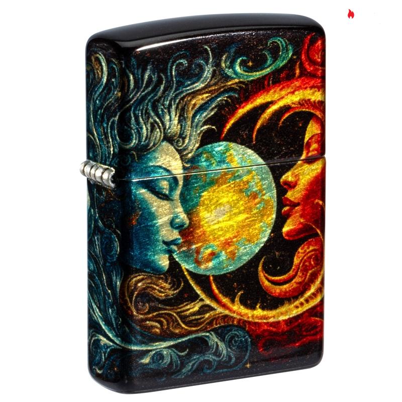 Zippo Sun and Moon 540 Fusion Tumbled Brass - 46563