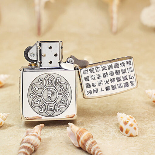 Zippo Bạc Nguyên Khối Khắc Quán Thế Âm Bồ Tát - STL02 - Hình ảnh 3