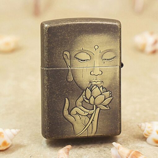 Zippo Antique Bronze Zen Buddha Enlightenment - OD12 - Hình ảnh 3
