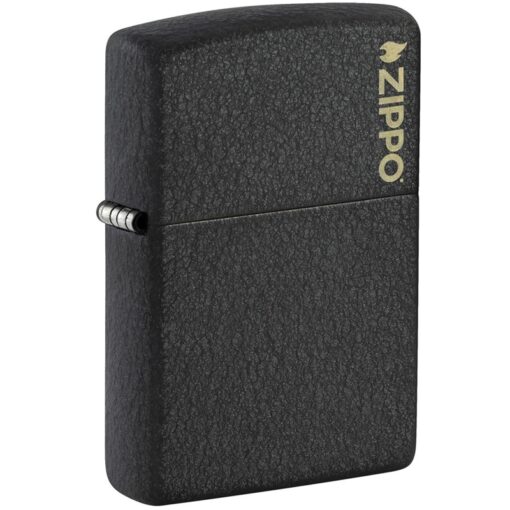 Zippo Classic Black Crackle with Zippo Logo - 236ZL