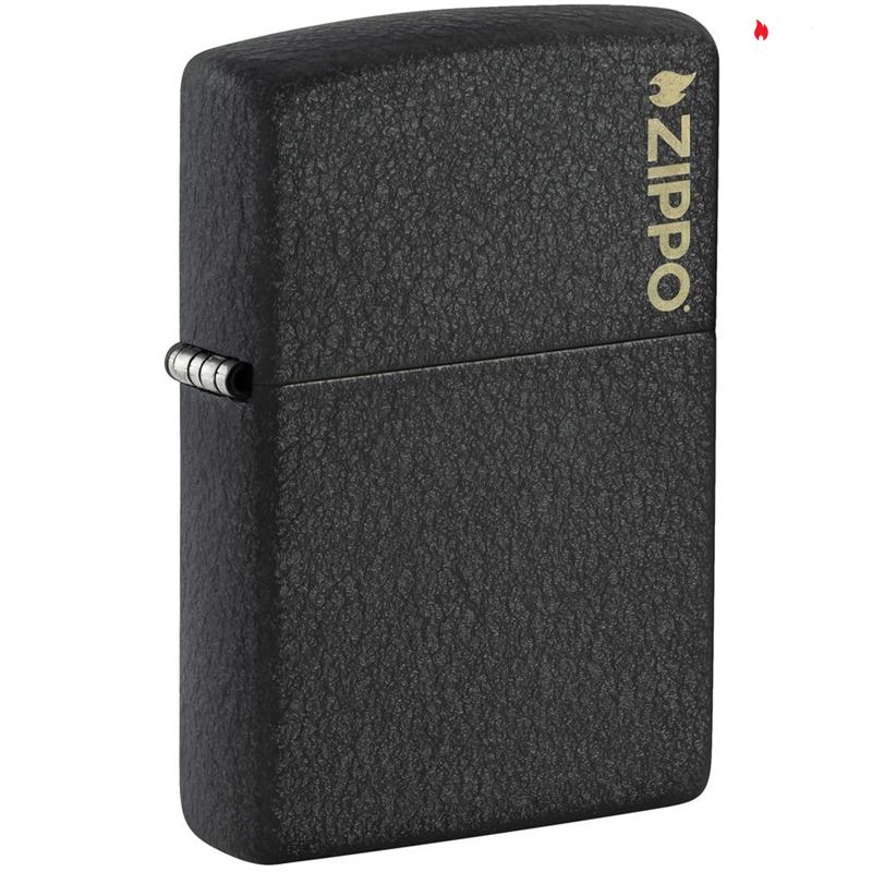 Zippo Classic Black Crackle with Zippo Logo - 236ZL