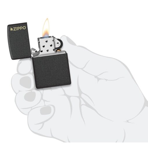 Zippo Classic Black Crackle with Zippo Logo - 236ZL - Hình ảnh 6