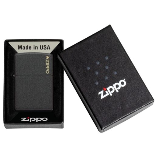 Zippo Classic Black Crackle with Zippo Logo - 236ZL - Hình ảnh 7