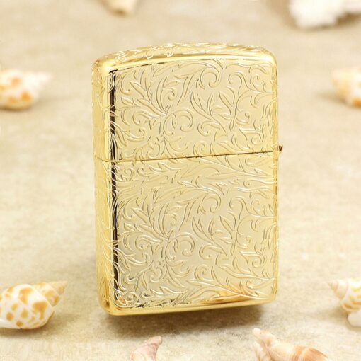 Zippo Gold-plated Arabesque Pattern with Logo Zippo - ZA-3-22D - Hình ảnh 3