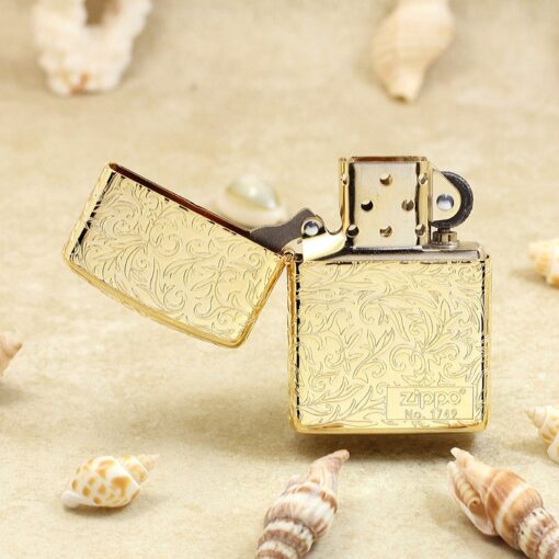 Zippo Gold-plated Arabesque Pattern with Logo Zippo - ZA-3-22D - Hình ảnh 4