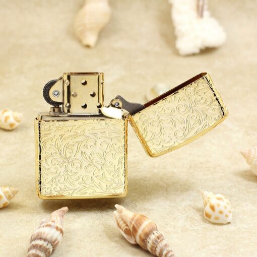 Zippo Gold-plated Arabesque Pattern with Logo Zippo - ZA-3-22D - Hình ảnh 5