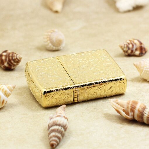 Zippo Gold-plated Arabesque Pattern with Logo Zippo - ZA-3-22D - Hình ảnh 6