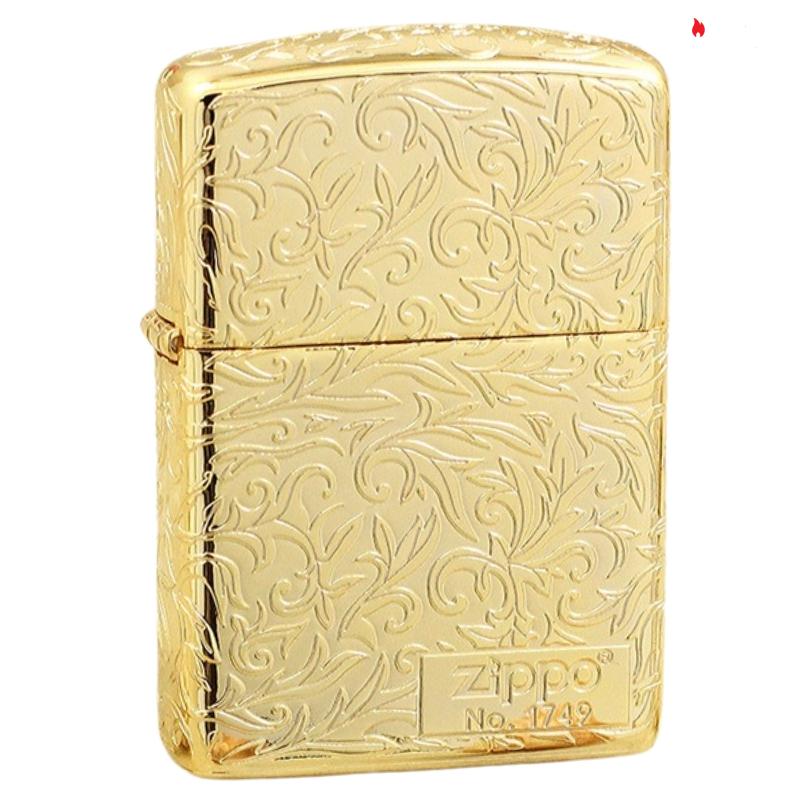 Zippo Gold-plated Arabesque Pattern with Logo Zippo - ZA-3-22D