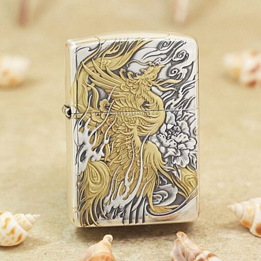 Zippo Silver Plated Ghost King Two-Tone Phoenix - OD21 - Hình ảnh 2