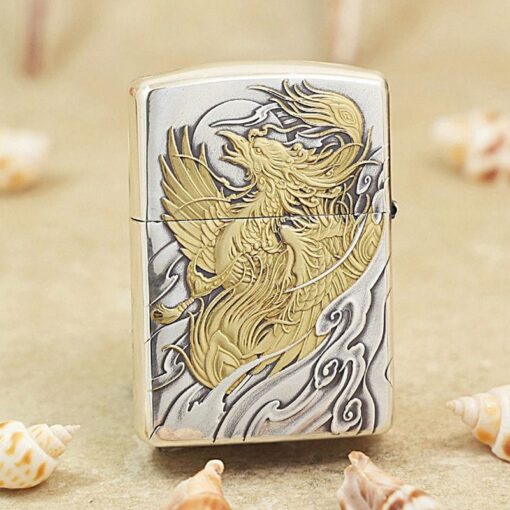 Zippo Silver Plated Ghost King Two-Tone Phoenix - OD21 - Hình ảnh 3
