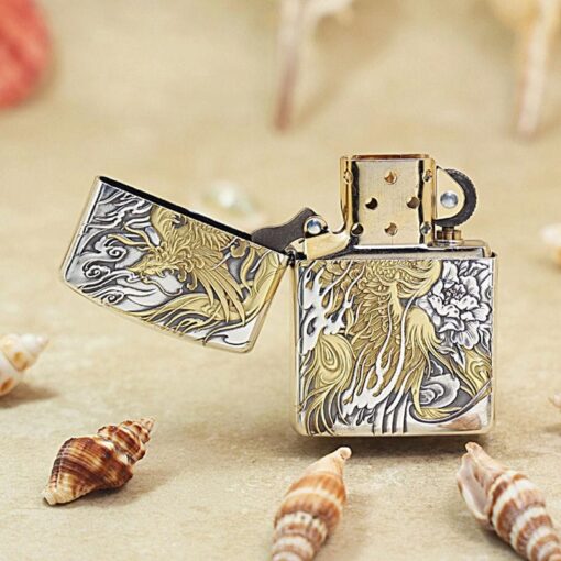 Zippo Silver Plated Ghost King Two-Tone Phoenix - OD21 - Hình ảnh 4
