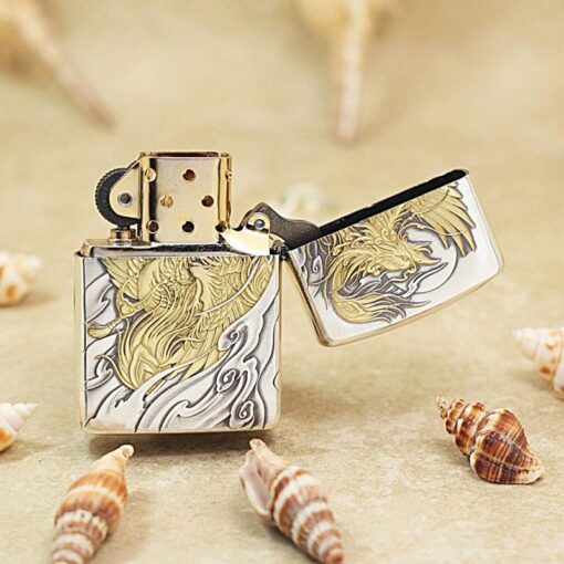 Zippo Silver Plated Ghost King Two-Tone Phoenix - OD21 - Hình ảnh 5