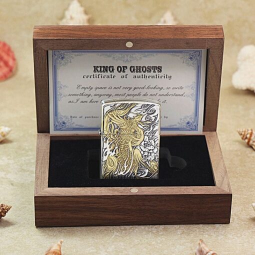 Zippo Silver Plated Ghost King Two-Tone Phoenix - OD21 - Hình ảnh 7