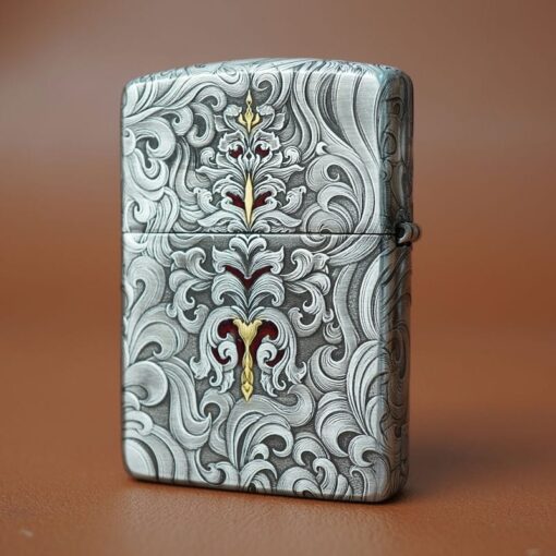 Zippo Silver Plated Two-Tone Six-tusk Elephant - OD23 - Hình ảnh 3