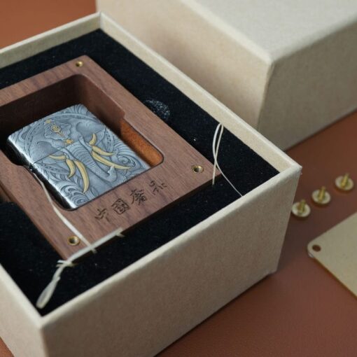 Zippo Silver Plated Two-Tone Six-tusk Elephant - OD23 - Hình ảnh 15