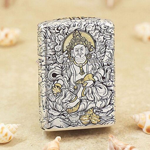 Zippo Two-Tone Silver Plated God of Wealth - OD13 - Hình ảnh 2