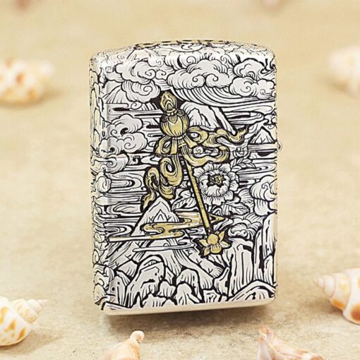 Zippo Two-Tone Silver Plated God of Wealth - OD13 - Hình ảnh 3