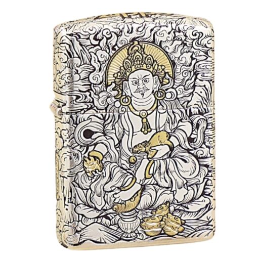 Zippo Two-Tone Silver Plated God of Wealth - OD13