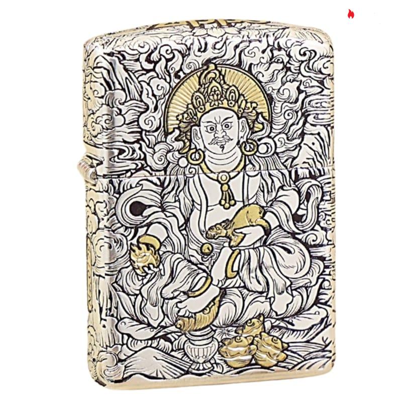 Zippo Two-Tone Silver Plated God of Wealth - OD13