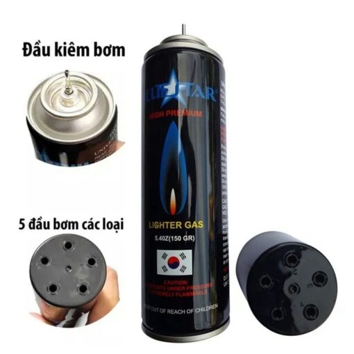 Bình Gas Butane BlueStar dùng cho bật lửa (Gas Hàn Quốc Chính Hãng) - Hình ảnh 3