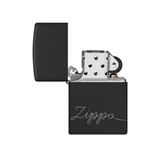 Zippo Cursive Zippo Design Black Matte - 48979 - Hình ảnh 2