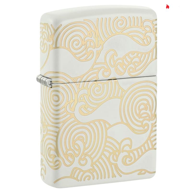 Zippo Waves Design Laser 360° White Matte - 48909