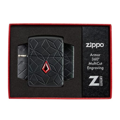Zippo Armor Crystal MultiCut Black Matte - 46756 - Hình ảnh 11