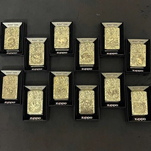 Zippo Brass 12 con giáp năm Mùi – Dê - Hình ảnh 5