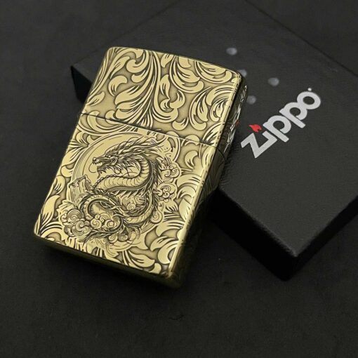 Zippo Brass 12 con giáp năm Thìn - Rồng