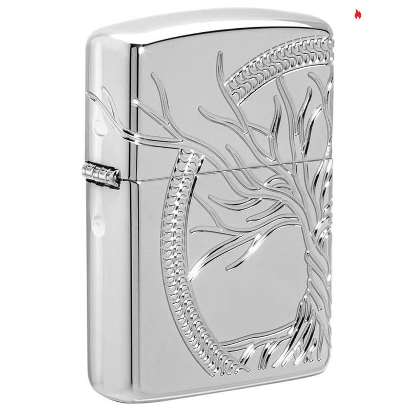 Zippo Armor Sterling Silver Tree of Life Design - 49552