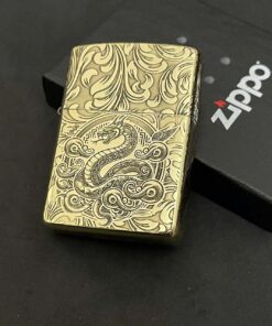 Zippo Brass 12 con giáp năm Tị - Rắn